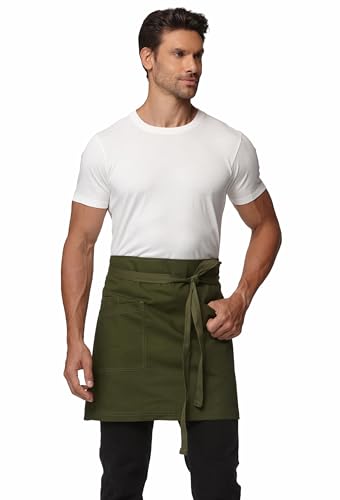 Waist Apron for Men Server Bistro Half 4251BY (1 Pack / Army Green)