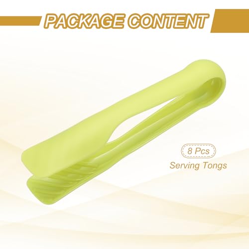 8 Pcs Toaster Tongs (6 Inch / Green)