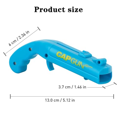 cap gun bottle opener launcher shooter funny shooting gun creative beverage bottle opener (Red, black, gray)