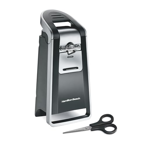 Smooth Touch Electric Can Opener With Easy Push Down Lever (Stainless Steel Kitchen Scissors)