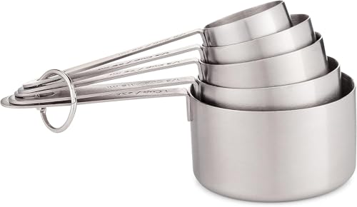 10 Piece Stainless Steel Measuring Cups and Spoons Set (Measuring Cups & Spoons Set)