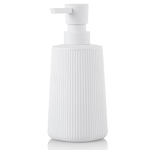 Small Soap Dispenser for Bathroom and Kitchen (White)