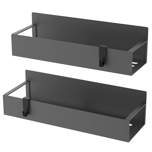 Metal Magnetic Spice Rack for Refrigerator Dark Gray (2 Pack / Dark Gray)