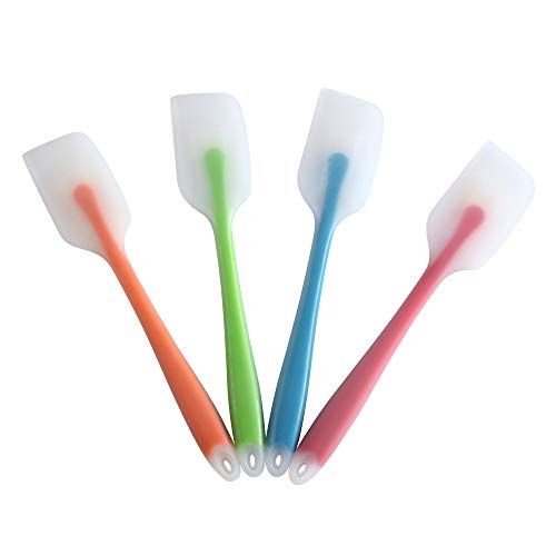 Silicone Spatula Set of 4 (4 Large(Blue, Green, Orange, Red))
