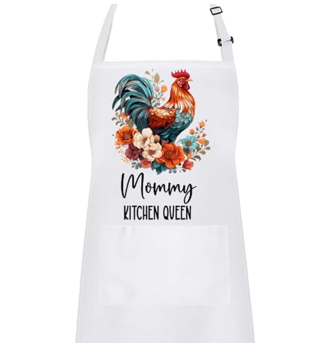 Floral Chicken Rooster Baking Apron (Adult Apron)