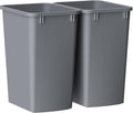 35QT Kitchen Trash Can (Grey / 2PCS)