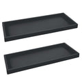 Silicone Countertop & Vanity Bathroom Tray (Black / 2 PC Large - 11.7”)