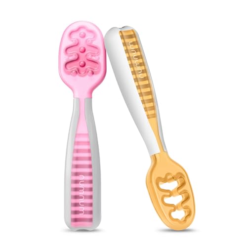 Baby Spoons Self Feeding 6 Months (2 Spoons / 16 - Pink / Orange)