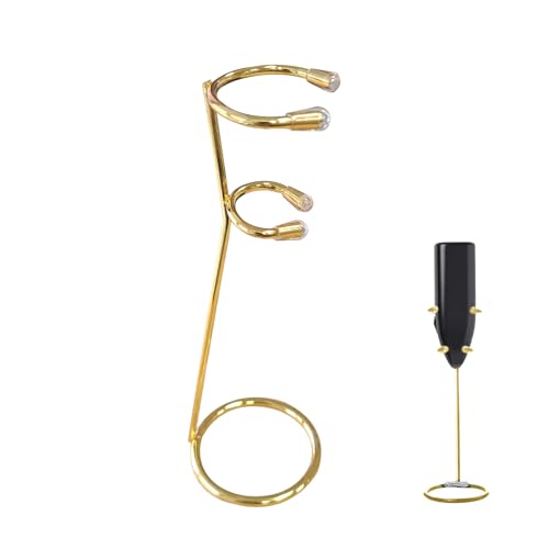 Frother Stand Kitchen Milk For Coffee Stainless Steel Stand Fits for Multiple Types of Coffee Frothers (Gold)