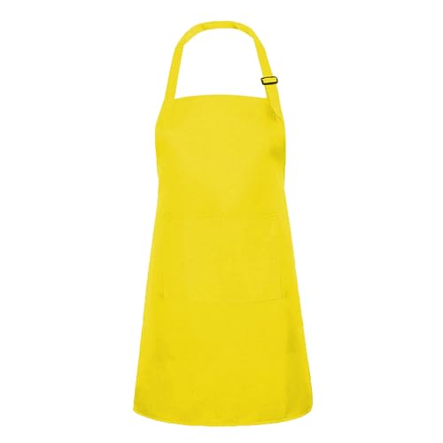 Kids Apron Chef Outfit Costume Toddler Girl Boy Aprons Cooking Baking Painting 5 (Apron / Yellow)