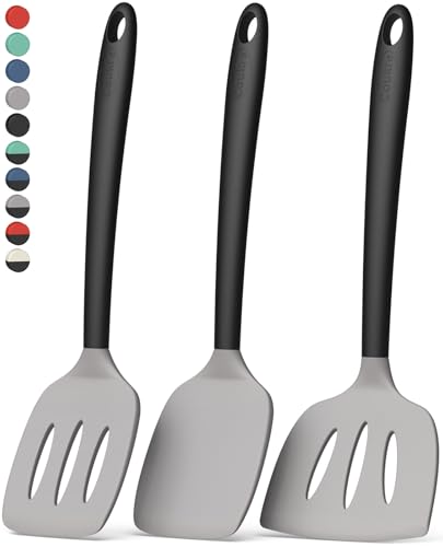 3 Pack Silicone Spatula Set (GrayBlack)