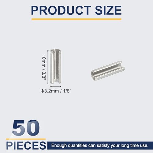 Slotted Spring Pin (1/8" x 3/8" (3.2mm x 10mm))