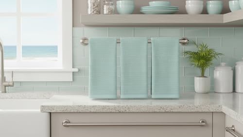 Seafoam Sage Aqua Green Kitchen Dish Towels (Seafoam)