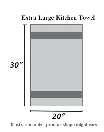 Kitchen Towels Cotton Dish Towels 20”x30” (20" x 30" (Set of 6) / 014 Yellow/White)