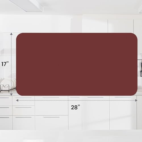 Dish Drying Mat Absorbent Dish Drying Mats for Kitchen Counter 18"x 28" (Classic Red / 28" x 18")