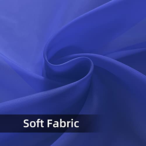 Solid Sheer Rod Pocket Curtain Voile Draperies 2 Panels White Beige Black Grey Coffee 52 Inch Width 108 Inch Long 1 Pair for Kitchen Bedroom Children Living Room Yard (Blue Sapphire / 52"W x 108"L (Pack of 2))