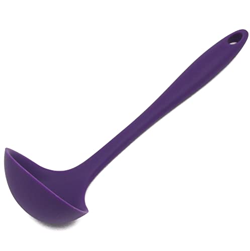 Premium Silicone Cooking Ladle (Purple / 11.25 inch)