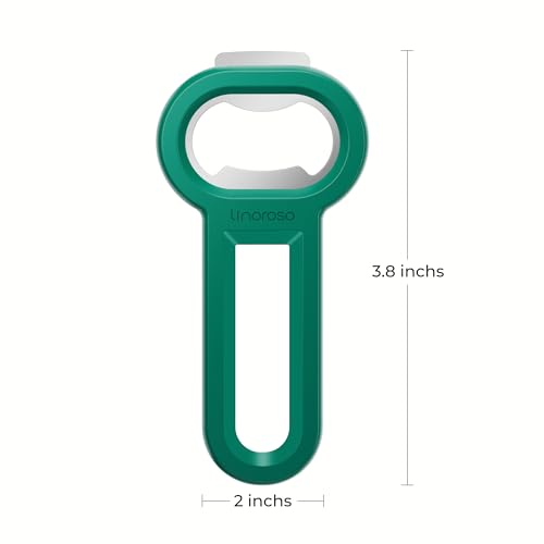 Magnetic Bottle Opener Pop Can Opener for Refrigerator (Green-2 Pack)