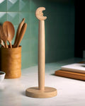 Cute Wooden Paper Towel Holder Countertop (Moon / Standard)