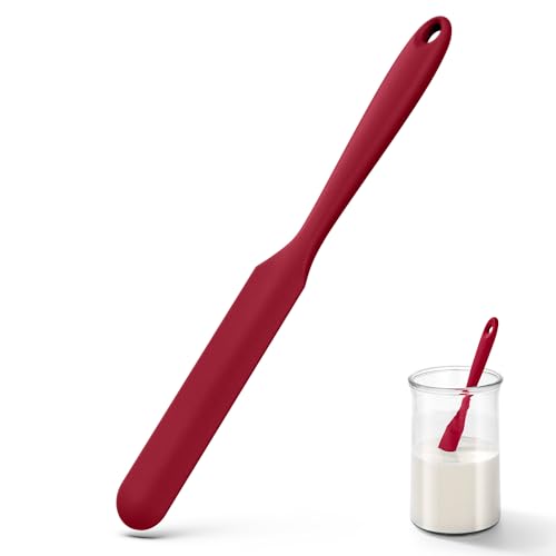 Skinny Silicone Jar Spatula Scraper (Red / 9.72 in)