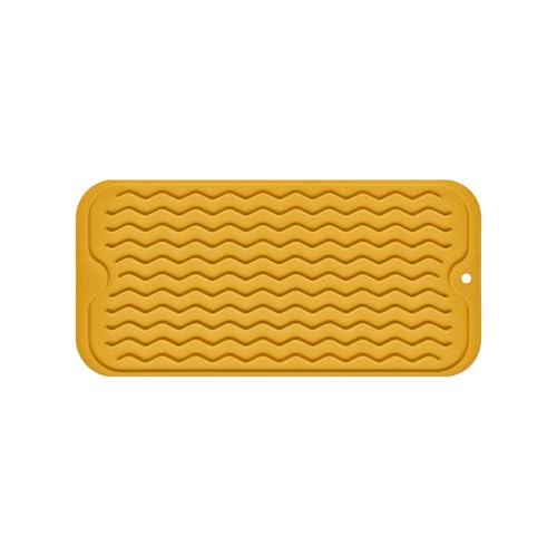 Silicone Dish Drying Mat (Yellow / 12" x 6")