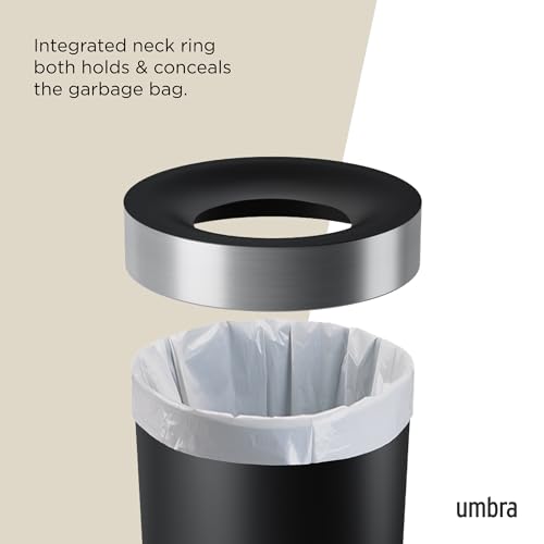 Vento Kitchen Trash Can (Black/Nickel)