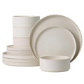 Stoneware Dinnerware Sets for 4 (Matte White / 4-Set(12pcs))