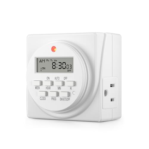 Indoor 7 Day Programmable Digital Timer Outlet (3-Prong,1-Pack)