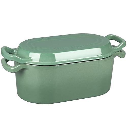 Oval Dutch Oven Pot with Lid (Sage Green)