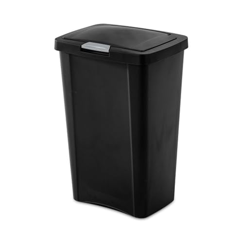 TouchTop Plastic Wastebasket (12 Pack / Black)