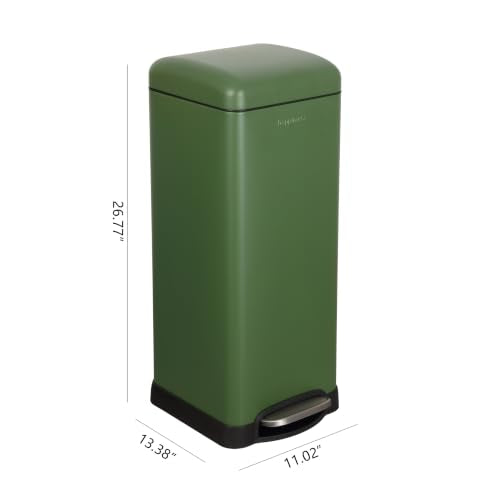 Betty 8 Gal Step Trash Can Soft (Pine Green)