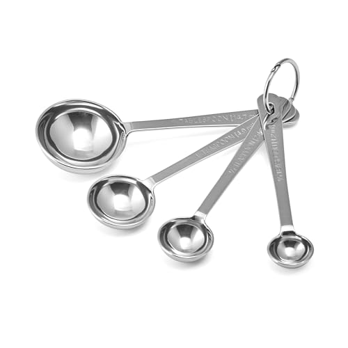 Stainless Steel Measuring Spoons (0.63" H x 5.24" L x 1.77" W)