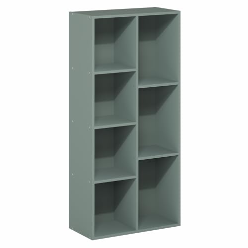 LUDER Book Shelf (Sage Green / 7-Cube)