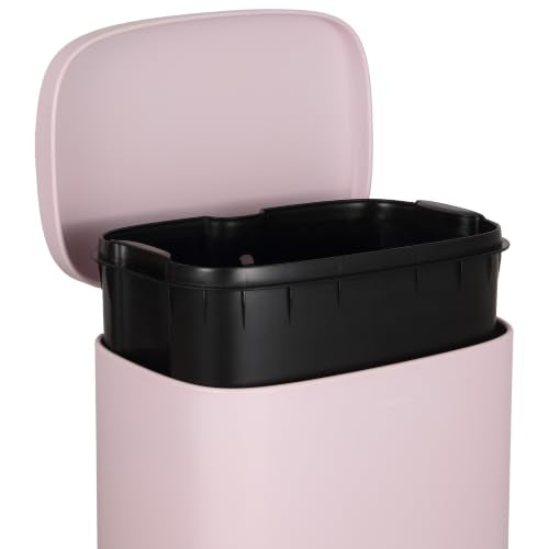 Curtis 8 Gal Step Trash Can Soft Close 25" (Blush Pink)