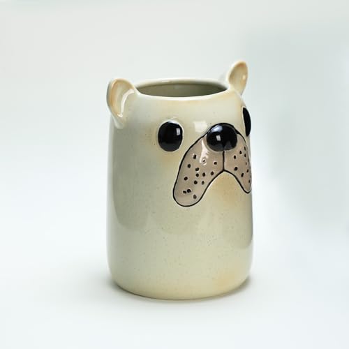 Ceramic Cartoon Animal Pattern Kitchen Utensil Holder (Bulldog)