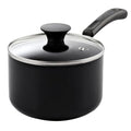 Basic 1 Quart Nonstick Saucepan with Glass Lid (1 Quarts / Black)