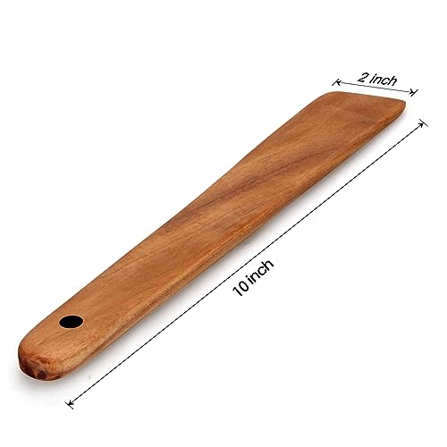 Wooden Spatula for Kitchen Utensil Spurtle Kitchen Tool Teak Wood Spatula (1 Piece 10 Inches)