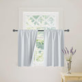 Short White 100% Blackout Curtains for Small Window (100% Blackout - White / 29"W x 36"L (Pack of 2))