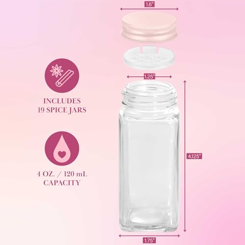 Glass Spice Jar Storage Set (Standard)