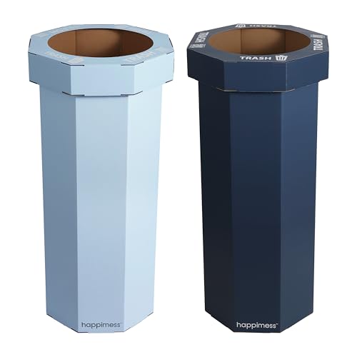 Fleur 25 Gal Trash Can Bin (Tide Pool Blue/Denim Blue)