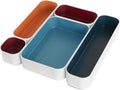 Metal Drawer Organizer Tray Set (Assorted, Blueberry, Sunset / 5 Piece)