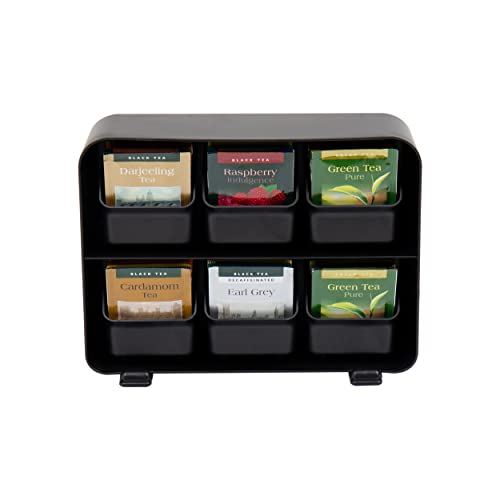 Tea Bag Organizer (Black / 10.25"L x 3.25"W x 7.75"H)