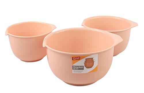 Mixing Bowls with Pour Spout (3 count / 3pc Blush Pink)