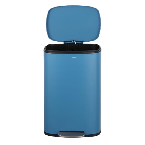 Connor 2 Piece Iron Trash Can (Bright Cobalt Blue)