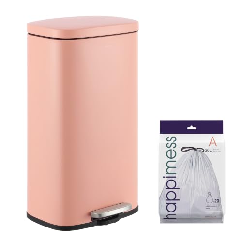 Curtis 8 Gal Step Trash Can Soft Close 25" (Flamingo Pink)