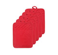 Oven Pot Holder with Pocket Cotton Heat Resistant Coaster Potholder Kitchen Hot Pad Oven Mitts for Cooking and Baking Square 7"x9" (Red / 5 Count - Cotton)