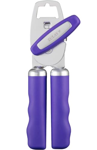 Manual Can Opener Heavy Duty Patented Stainless Steel (Grape / Comfy Grip)