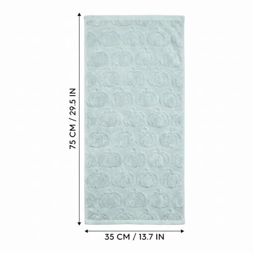 1 Pc Blue 3D Pumpkin Jacquard Hand Towel for Bathroom (13.7" x 29.5", 1PC / Blue)