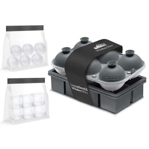 Premium Ice Tray Combo (Gray / 6 Sphere/16 Cube(Ice Bag))