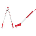 Large 13" Red Stainless Steel Pasta Tong with Silicone Tips